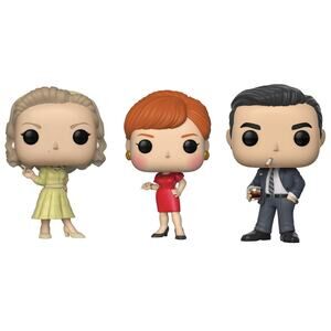 Funko pop set/3 Mad Men 908 Don Draper 910 Betty Draper 912 Joan Holloway